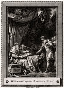 Telêmaco explica as perguntas de Minos, 1776 de W. Walker