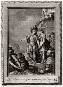 A partida de Telêmaco do Egito, 1775