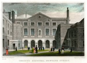 Escola do Hospital Christs, Newgate Street, cidade de Londres, 1831.