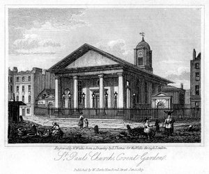 Igreja de St Pauls, Covent Garden, Westminster, Londres, 1817.
