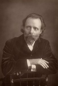 "(Thomas Henry) Hall Caine (1853-1931) romancista inglês. Companheiro de Dante Gabriel Rossetti no final da vida deste último (1881-1882) (woodburytype)