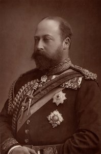 "Eduardo VII (1841-1910), rei do Reino Unido a partir de 1901, quando ainda era Príncipe de Gales. (woodburytype)