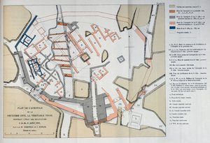 Mapa da Acrópole da 2ª cidade de Tróia, 1884