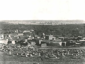 Panorama da cidade de Sulhieh, Damasco, Síria Otomano, 1895.