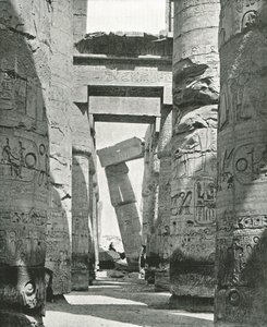Colunas do Hypostyle Hall, Karnak, Egito, 1895.