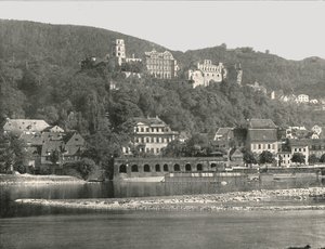 O castelo, Heidelberg, Alemanha, 1895. de W and S Ltd
