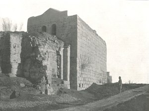 Torre da qual São Paulo desceu em uma cesta, Damasco, Síria Otomano, 1895.