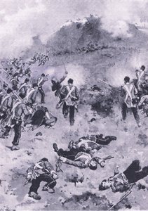 Assalto ao Redan, ilustração das Batalhas Britânicas na Terra e no Mar, 1915 de Wal Paget