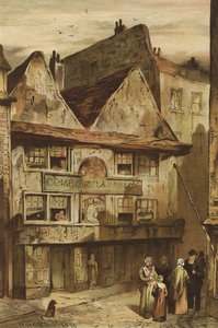 Casa de Nell Gwynne, Drury Lane, Strand (cromolito)