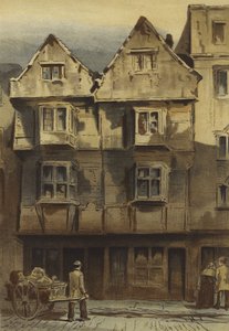 Casas antigas, Wych Street, final de Drury Lane (chromolitho)