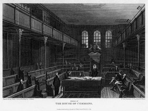 Câmara da Câmara dos Comuns, Westminster, Londres, 1815. de Wallis