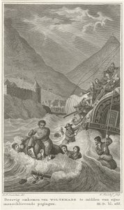 Morte de Woltemade no Cabo da Boa Esperança, 1773 de Walraad Nieuwhoff