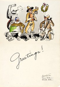 Saudações de Natal de 1934 de Walt Kuhn