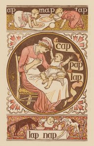Página de The Golden Primer (cor litho) de Walter (after) Crane