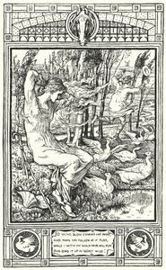 The Goose Girl (gravura) de Walter (after) Crane