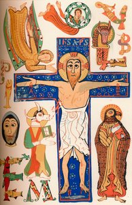 Crucificação com letras decoradas, c790 dC, 1849. de Walter
