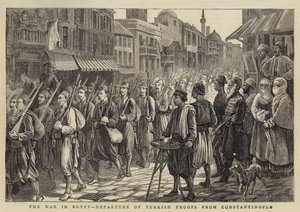 A guerra no Egito, partida de tropas turcas de Constantinopla de Walter Charles Horsley
