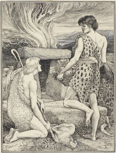 Caim é Abel de Walter Crane (signed by artist)