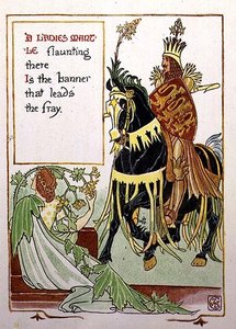 O Manto de uma Senhora, de "Uma Fantasia Floral num Velho Jardim Inglês de Walter Crane