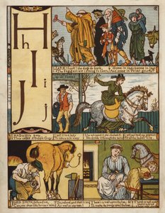Alfabeto (cor litho) de Walter Crane