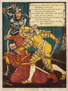 Barba Azul (cor litho) de Walter Crane