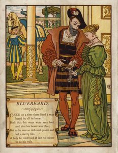 Barba Azul (cor litho) de Walter Crane