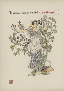 Flores do jardim de Shakespeare de Walter Crane
