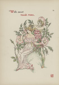 Flores do jardim de Shakespeare de Walter Crane