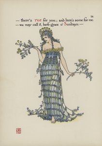Flores do jardim de Shakespeare de Walter Crane