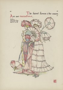 Flores do jardim de Shakespeare de Walter Crane