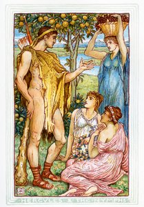 Hércules e as ninfas de Walter Crane