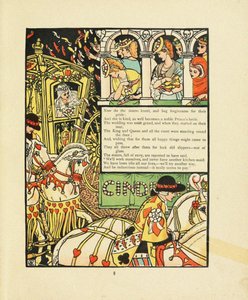 Ilustração para o conto de fadas Cinderela de Walter Crane