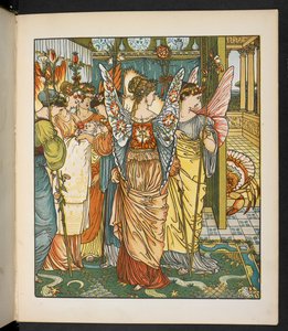 Ilustração para o traseiro na madeira. de Walter Crane