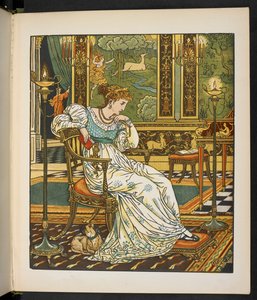 Ilustração para a história, o Traseiro na madeira. de Walter Crane