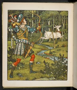Ilustração para a história, o Traseiro na madeira. de Walter Crane