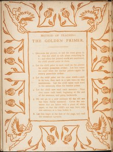 Método de ensino da Primária de Ouro. Bordos florais com querubins. de Walter Crane