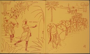 Abrir gergelim".
Ilustração para 