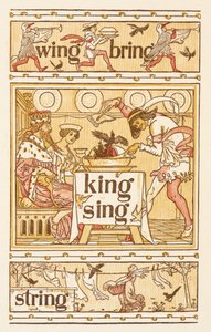 Palavras rimadas terminadas na letra G. Pássaros Negros numa tarte. Uma linha de lavagem. O Primário dourado. de Walter Crane