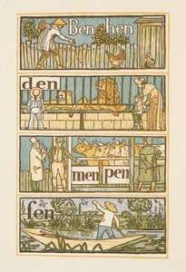 Palavras rimadas terminadas na letra N . A cartilha dourada. de Walter Crane