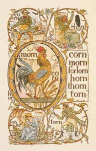 Palavras rimadas terminadas na letra N. Para ilustrar o uso da letra O. O Primário de Ouro. de Walter Crane