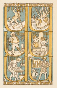 Palavras rimadas terminadas na letra P. Para ilustrar o uso da letra U. O Primário de Ouro. de Walter Crane