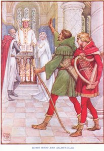Robin Hood e Alan-a-Dale, c.1920 de Walter Crane