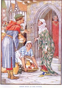 Robin Hood como o oleiro, c.1920 de Walter Crane
