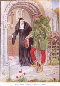 Robin Hood chegando ao Kirkley Hall, c.1920 de Walter Crane