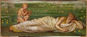 A Terra e a Primavera, 1875 de Walter Crane