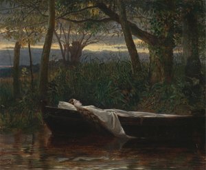 The Lady of Shalott [1862, Royal Academy of Arts, Londres, catálogo da exposição] de Walter Crane