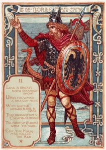O nórdico. De: Columbias Courtship: A Picture History of the United States, 1893 de Walter Crane