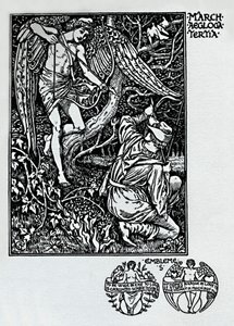 The Shepheards Calendar - março de 1898, 1923 de Walter Crane