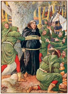 O abade de Saint Maries levado por Robin Hood de Walter Crane