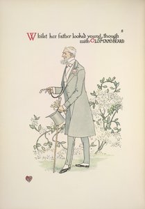 O pai da noiva em vestido de manhã de Walter Crane